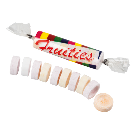 Twistrolletje met fruitsnoepjes