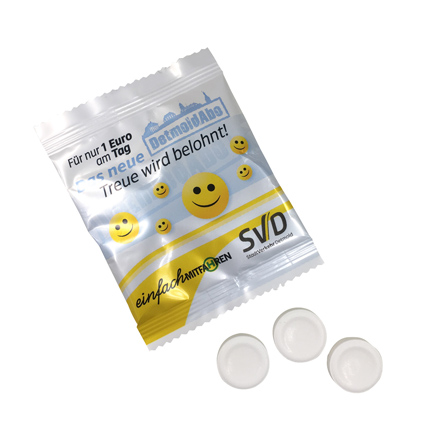 Biologisch gevuld Snoepzakje als promotiemiddel