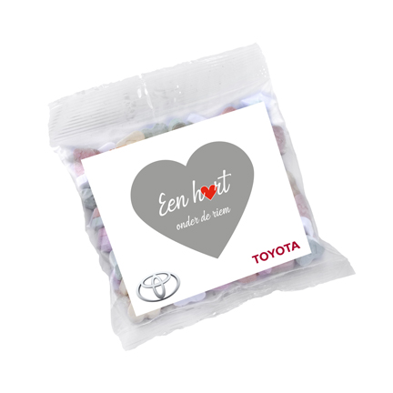 Zakje ABC vruchtenhartjes