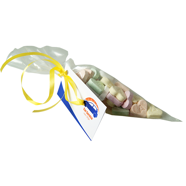 Puntzakje gevuld met snoepjes