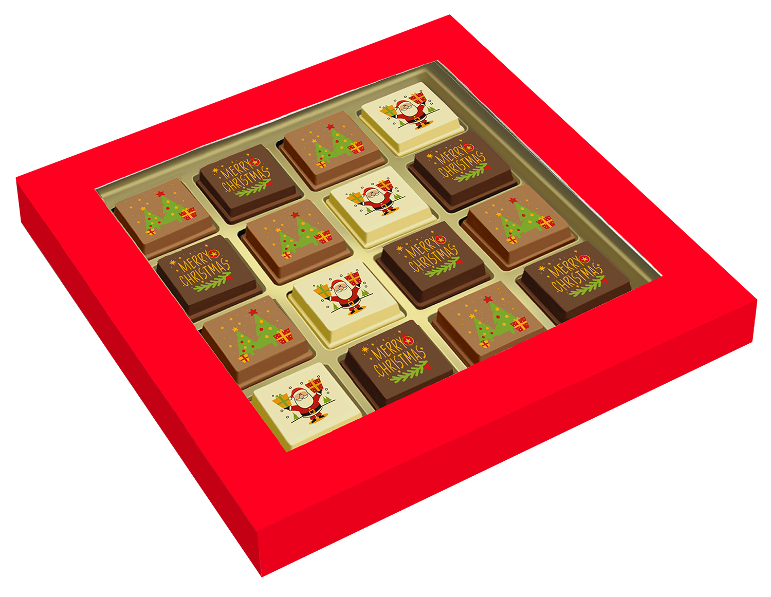 Doosje met 16 Kerstpralines