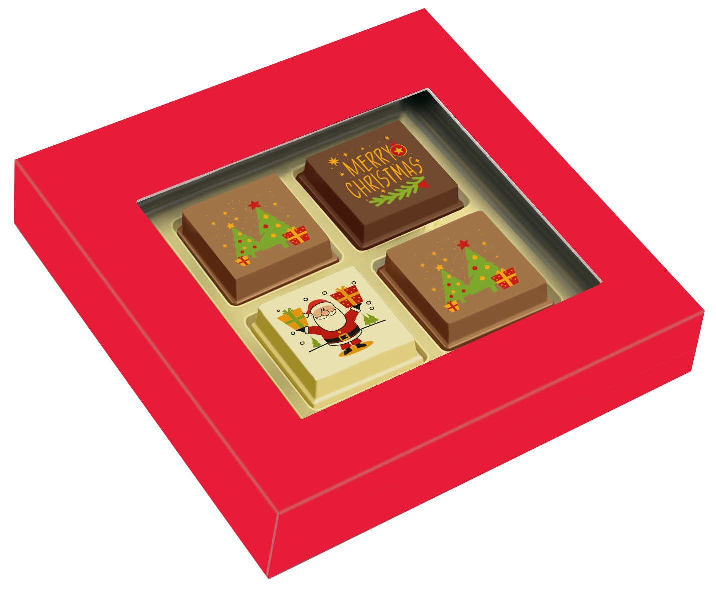 Doosje met 4 Kerstpralines