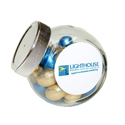 Mini glazen bokaal met paaseitjes