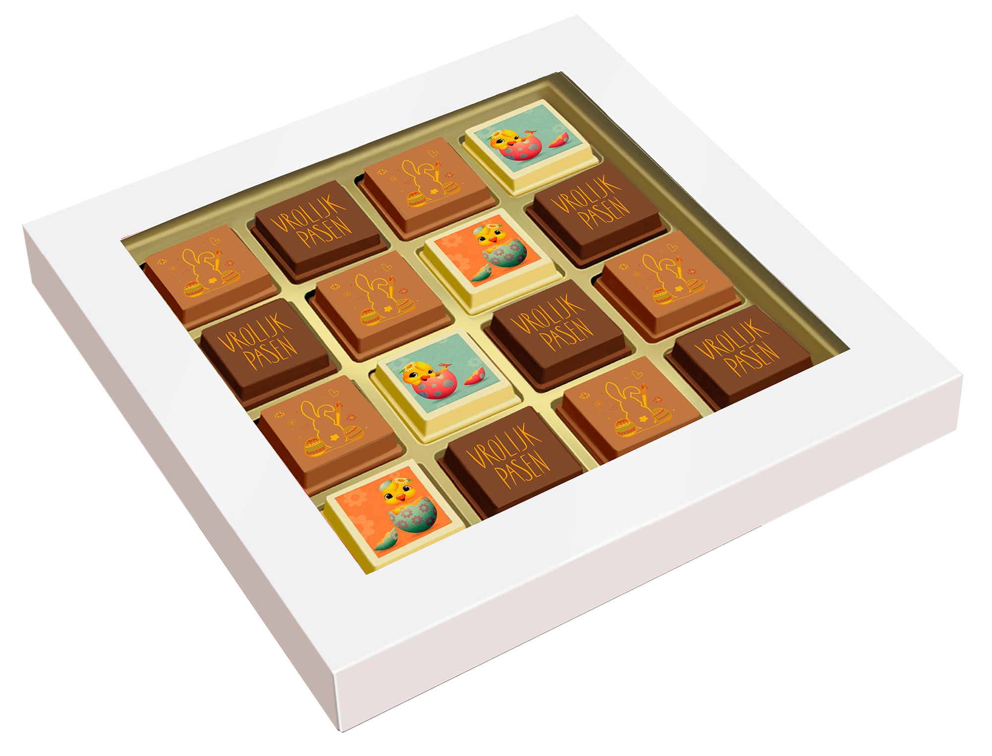 Doosje met 16 Paaspralines