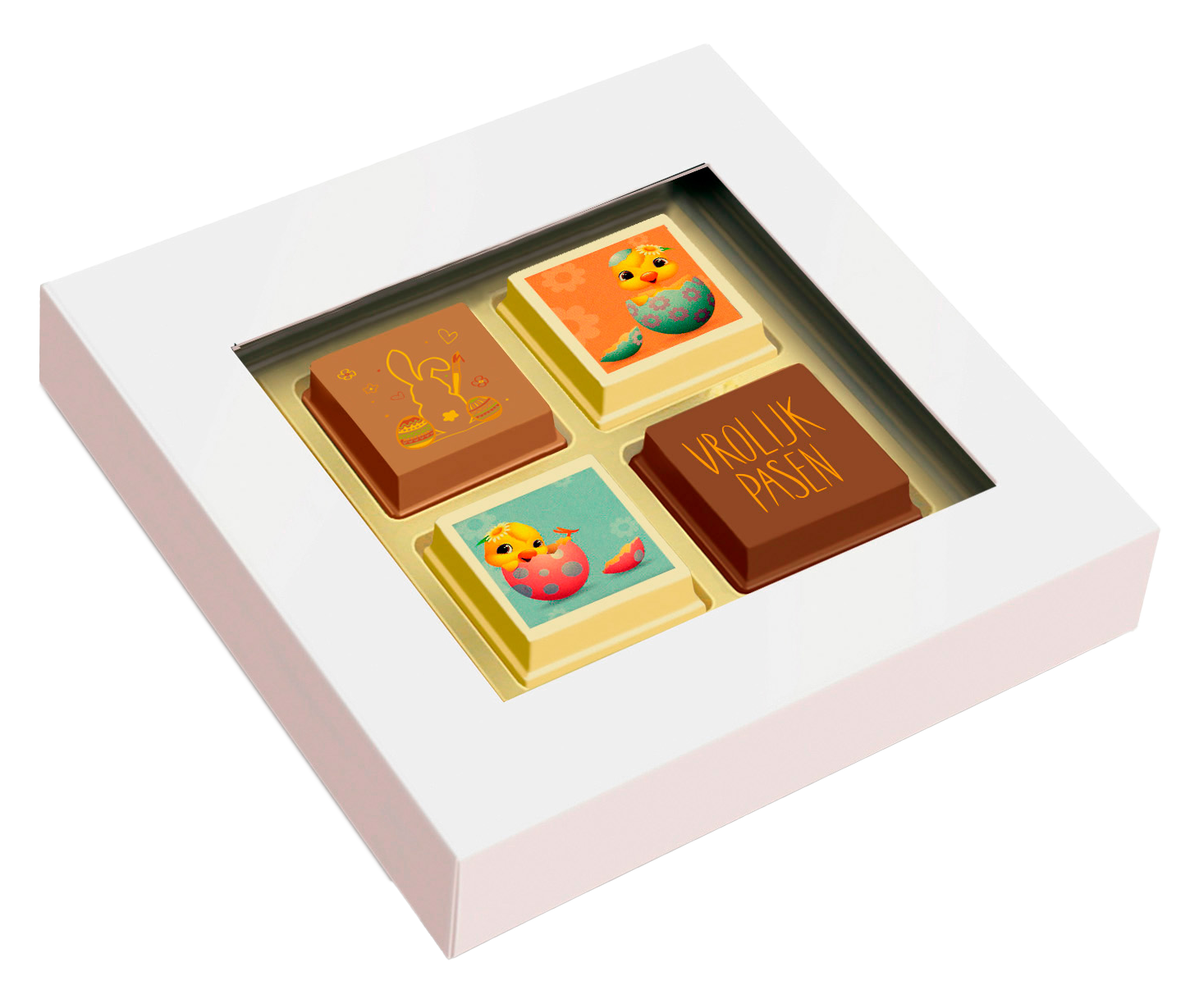 Doosje met 4 Paaspralines