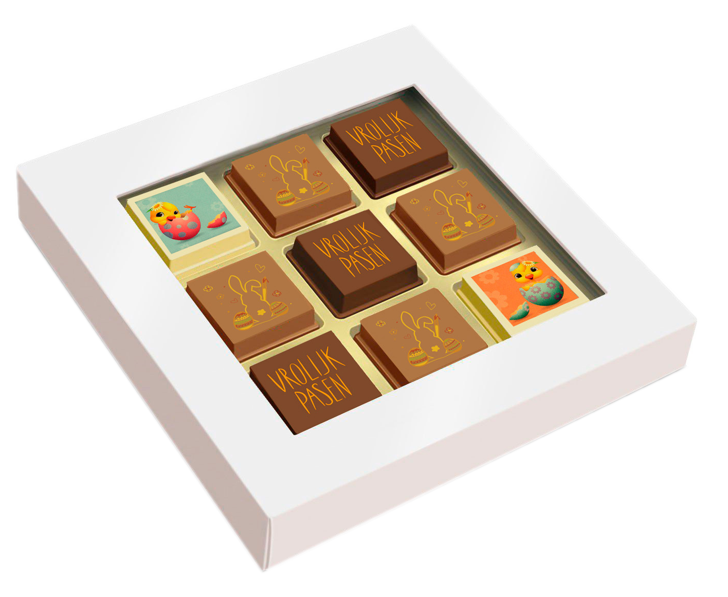 Doosje met 9 Paaspralines