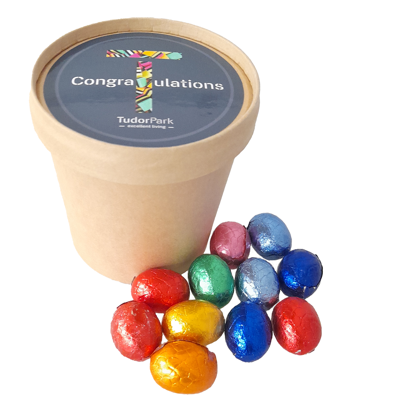 Bio kraft papieren beker met Paaseitjes