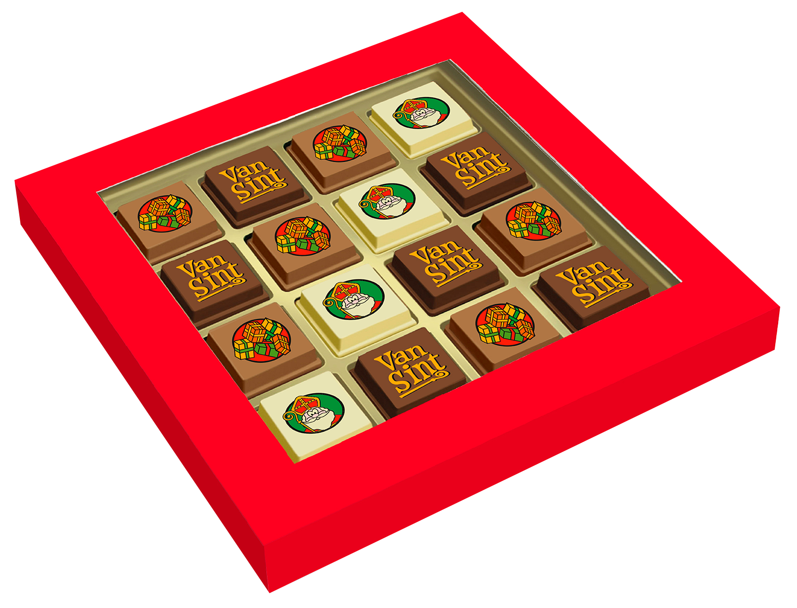 Doosje met 16 Sintpralines