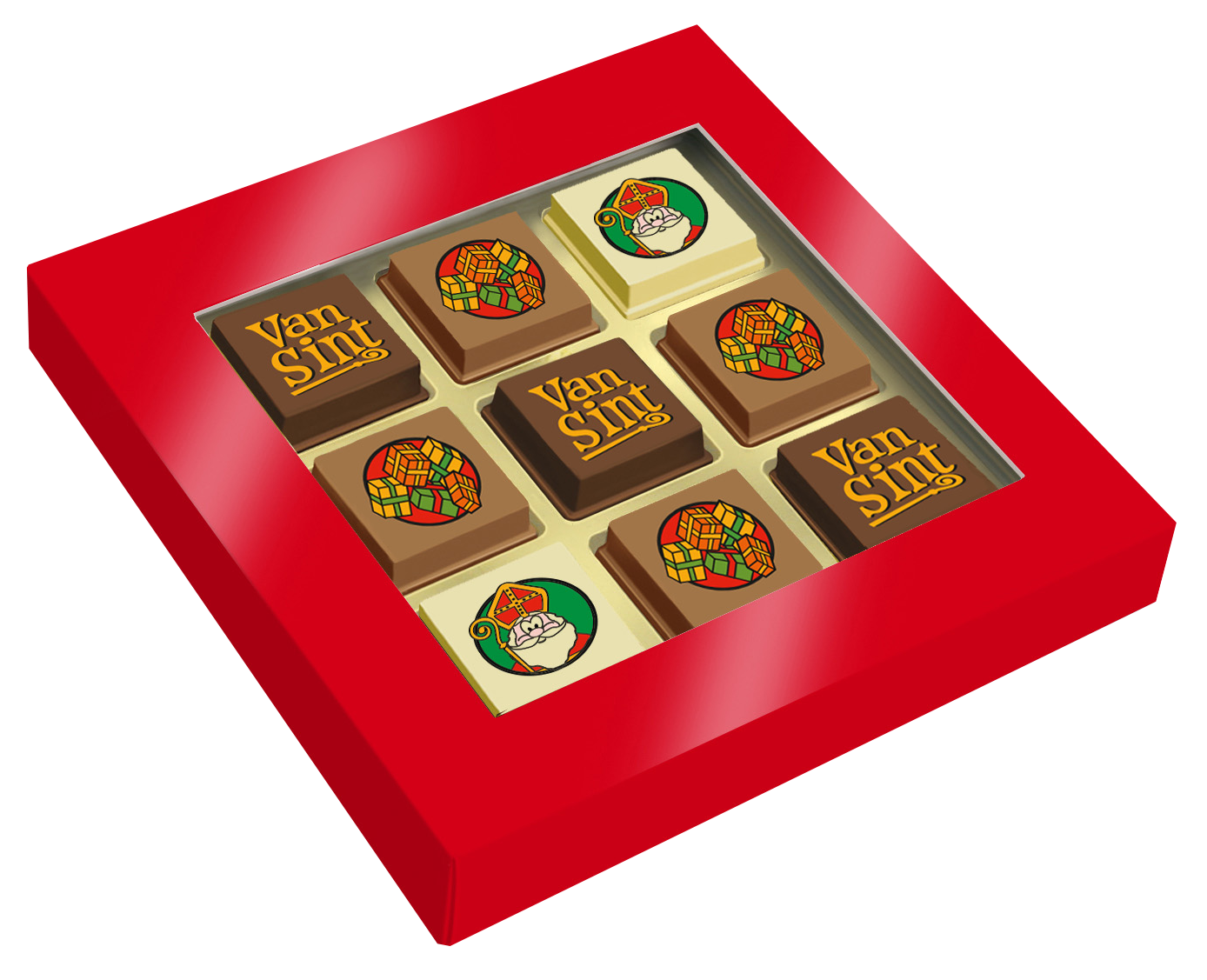 Doosje met 9 Sintpralines