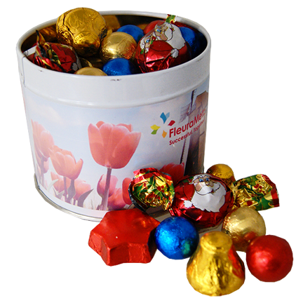 Blik met Kerstchocolade